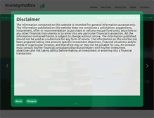 Tablet Screenshot of moneymatics.co.in